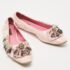Louis Vuitton Pink Leather Embellished Ballet Flats Size 39.5 - Image 4