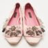 Louis Vuitton Pink Leather Embellished Ballet Flats Size 39.5 - Image 3