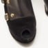 Louis Vuitton Black Suede and Leather  Peep Toe Booties Size 39 - Image 7