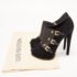 Louis Vuitton Black Suede and Leather  Peep Toe Booties Size 39 - Image 9