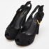 Louis Vuitton Black Suede Tonka Slingback Sandals Size 36.5 - Image 2