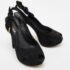 Louis Vuitton Black Suede Tonka Slingback Sandals Size 36.5 - Image 4