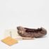 Louis Vuitton Brown Glitter Nubuck and Monogram Canvas Lucky Ballet Flats Size 38.5 - Image 9