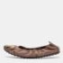 Louis Vuitton Brown Glitter Nubuck and Monogram Canvas Lucky Ballet Flats Size 38.5