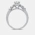 14K White gold 0.80Ct Round Cut Halo Lab Grown Diamonds Bridal Ring US 7 - Image 2