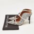 Malone Souliers White/Black Snakeskin Leather Maureen Mules Size 39 - Image 9