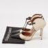 Manolo Blahnik Cream/Black Leather Assala 105 Pumps Size 38 - Image 9