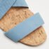 Manolo Blahnik Blue Stretch Fabric Terwe Cork Wedge Ankle Strap Sandals Size 40 - Image 7