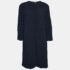 S'Max Mara Navy Blue Crepe Button Front Shirt Midi Dress M