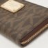 Michael Kors Dark Brown Monogram Coated Canvas Zip Around Wallet - Image 10
