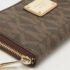 Michael Kors Dark Brown Monogram Coated Canvas Zip Around Wallet - Image 11