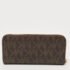 Michael Kors Dark Brown Monogram Coated Canvas Zip Around Wallet - Image 5