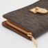 Michael Kors Brown Signature Coated Canvas Zip Around Wallet - Image 9