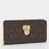 Michael Kors Brown Signature Coated Canvas Zip Around Wallet - Image 4