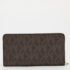 Michael Kors Brown Signature Coated Canvas Zip Around Wallet - Image 5