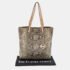Michael Michael Kors Beige/Grey Python Effect Leather North South Tote - Image 9