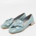 Miu Miu Blue Patent Leather Crystal Embellished  Bow Smoking Slippers Size 35 - Image 2