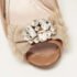 Miu Miu Brown Patent Leather Crystal Embellished Peep Toe Block Heel Pumps Size 36.5 - Image 7
