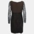 Moschino Couture Black/Brown Crepe & Lace Bow Detail Mini Dress L - Image 2
