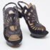 Nicholas Kirkwood Black Watersnake Leather and Suede Slingback Sandals Size 39 - Image 4