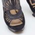 Nicholas Kirkwood Black Watersnake Leather and Suede Slingback Sandals Size 39 - Image 9