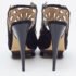 Nicholas Kirkwood Black Watersnake Leather and Suede Slingback Sandals Size 39 - Image 5