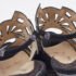 Nicholas Kirkwood Black Watersnake Leather and Suede Slingback Sandals Size 39 - Image 7