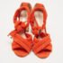 Nicholas Kirkwood Orange Suede Ziggy Sandals Size 37.5 - Image 3
