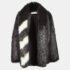 Off-White Black Faux Fur Front Open Overcoat M