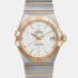 Omega White 18K Gold Stainless Steel Constellation 123.20.35.20.02.006 Automatic Women's Wristwatch 35mm - Image 4