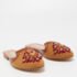 Oscar de la Renta Brown Canvas and Leather Spanish Embellished Flat Mules Size 36 - Image 4