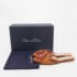 Oscar de la Renta Brown Canvas and Leather Spanish Embellished Flat Mules Size 36 - Image 9
