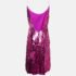 Oscar de la Renta Pink Sequin Strappy Short Dress M - Image 2