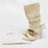 Paul Andrew Cream Snakeskin Cut Out Sandals Size 37.5 - Image 11