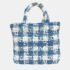 Prada Raffia Blue Small Crochet Basket Tote Bag - Image 4