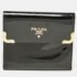 Prada Black Patent Leather Trifold Wallet