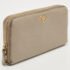 Prada Grey Leather Logo Zip Around Continental Wallet - Image 3