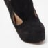 Prada Black Suede Zip detail Cut Out Platform Booties Size 36.5 - Image 7