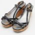 Prada Black Patent Leather Strappy Bow Platform Wedge Sandals Size 36 - Image 2