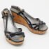 Prada Black Patent Leather Strappy Bow Platform Wedge Sandals Size 36 - Image 4