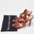 Prada Pink Python Leather Bow Ankle Strap Sandals Size 36.5 - Image 9