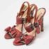 Prada Pink Python Leather Bow Ankle Strap Sandals Size 36.5 - Image 2