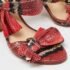 Prada Pink Python Leather Bow Ankle Strap Sandals Size 36.5 - Image 7