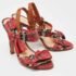 Prada Pink Python Leather Bow Ankle Strap Sandals Size 36.5 - Image 4