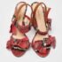 Prada Pink Python Leather Bow Ankle Strap Sandals Size 36.5 - Image 3