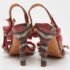 Prada Pink Python Leather Bow Ankle Strap Sandals Size 36.5 - Image 5
