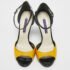 Ralph Lauren Collection Black/Yellow Patent Leather Ankle Strap Sandals Size 36 - Image 3