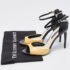 Ralph Lauren Collection Black/yellow Patent Leather Peep Toe Sandals Size 38 - Image 9