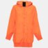 RED Valentino The Black Tag Neon Orange Taffeta Zip Front Hooded Coat S