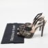 Ren&eacute; Caovilla Black Suede and Fabric Crystal Embellished Slingback Sandals Size 37.5 - Image 9
